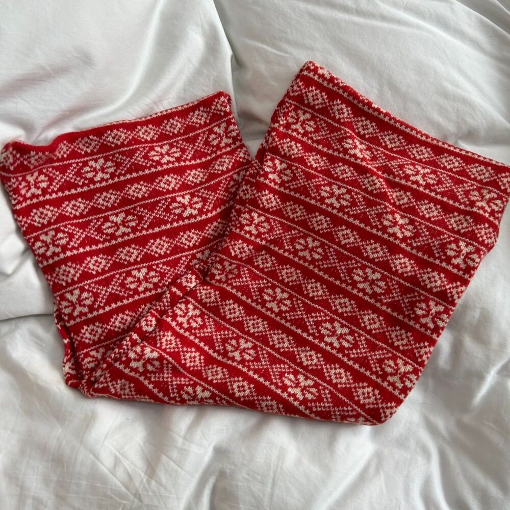 GAP Fairisle Infinity Wool Scarf Winter Holiday Knit Unisex